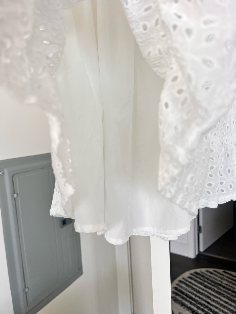 C'Isa White Cotton Poplin Strapless Mini Dress- XS/S- 100% Cotton - Picture 3 of 8